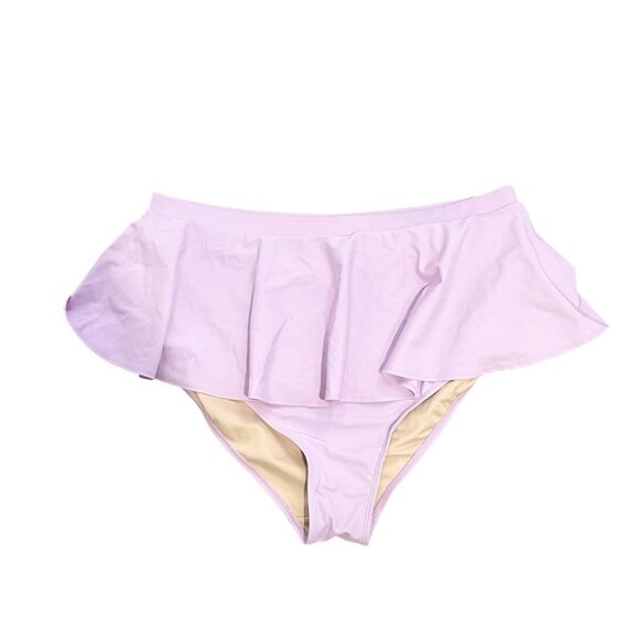 Old Navy Womens Bikini Set Mix Match 3 Pieces Tropical Leaf Skirt V-Neck Plus 2X - Picture 3 of 9